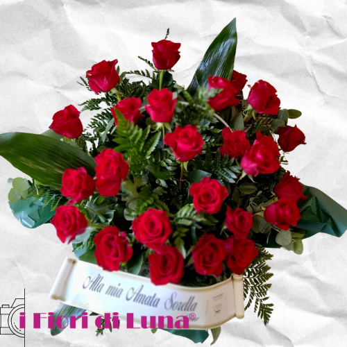 Cesta Rose Rosse - immagine 2
