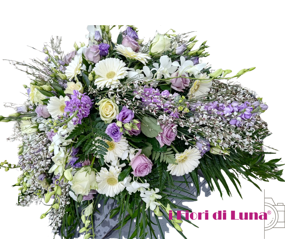 Copricassa corto - extra - bianco e lilla - immagine 3