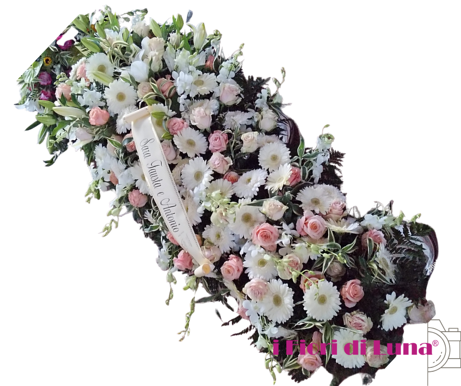 Copricassa - lungo - bianco rosa - immagine 2