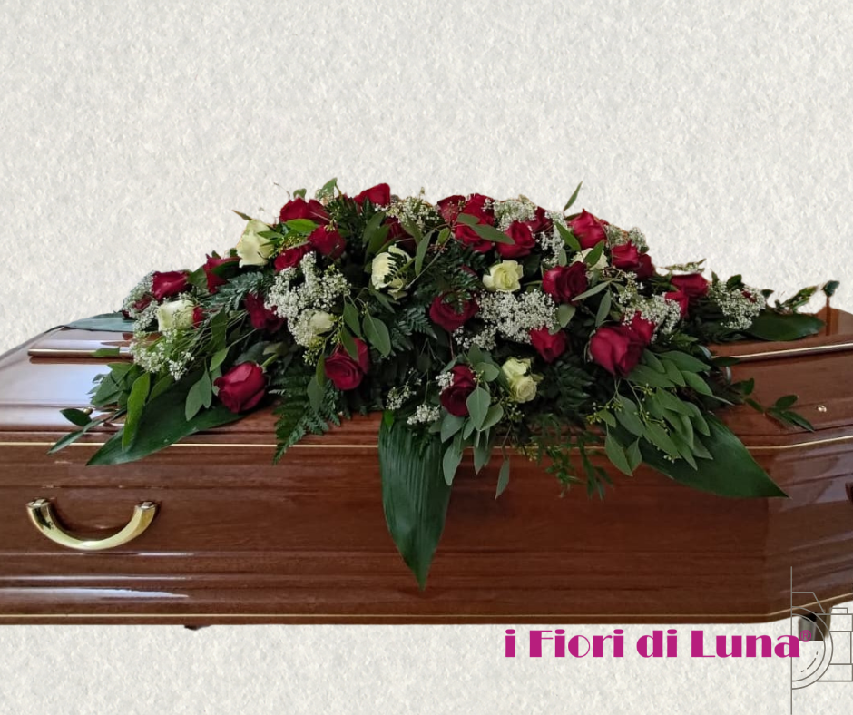 Copricassa medio - extra - rose rosse o rosse e bianche - immagine 6